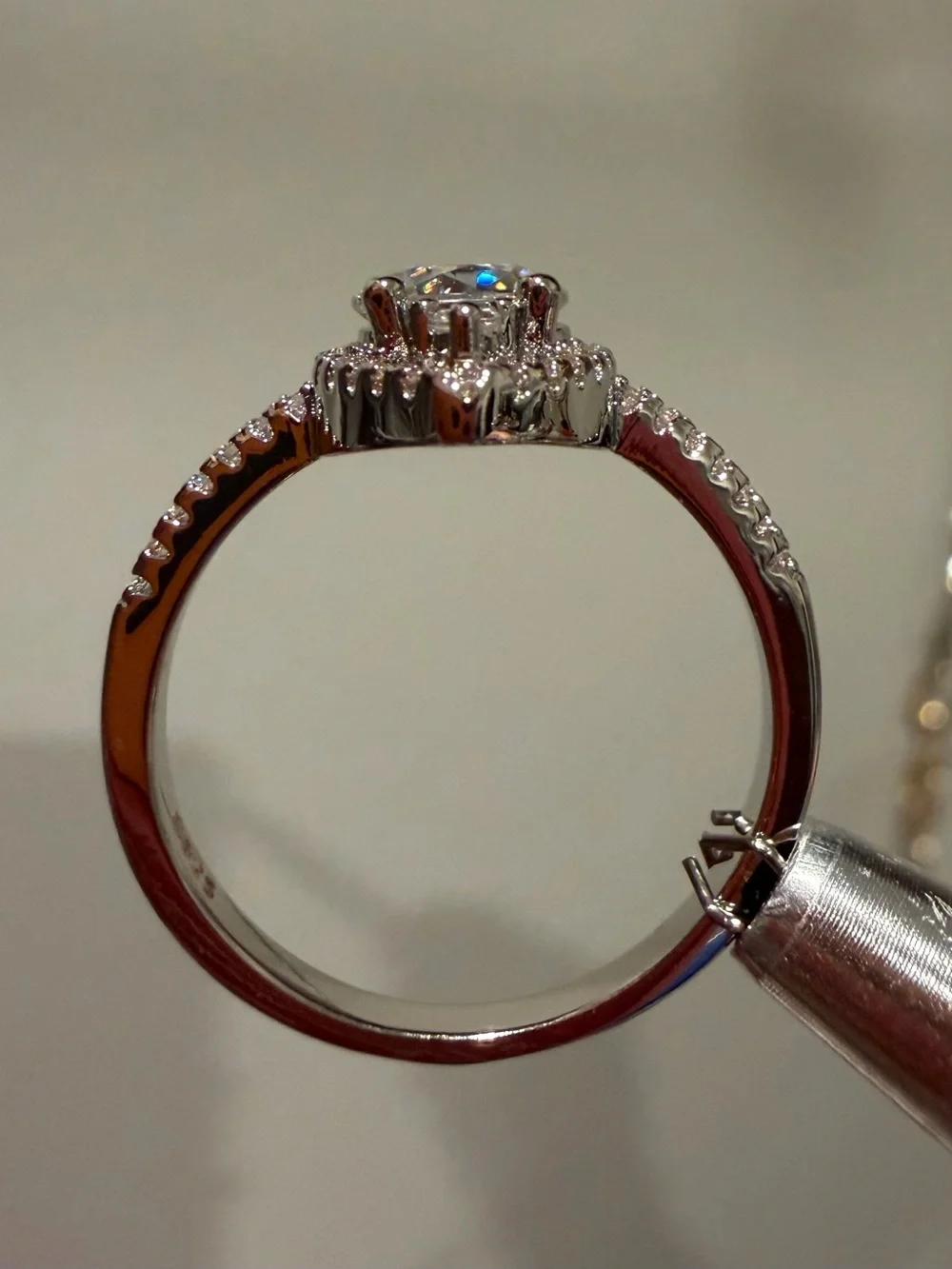 1.0CT GRA MOISSANITE MarquiseSolitaire Ring s925 sterling silver Size 6 or 9